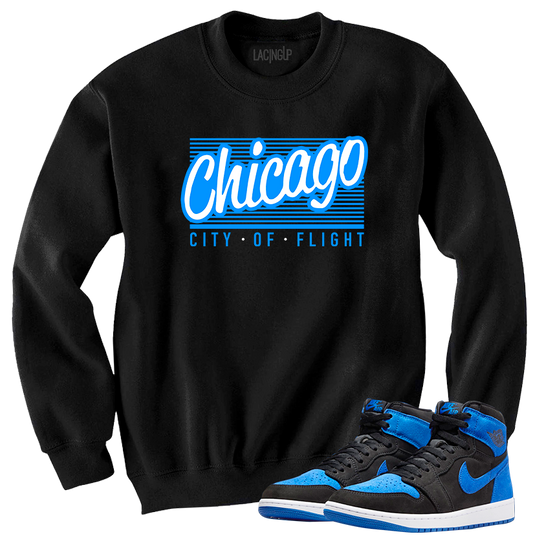 Jordan 1 Royal Suede chicago black crewneck sweater-Lacing Up