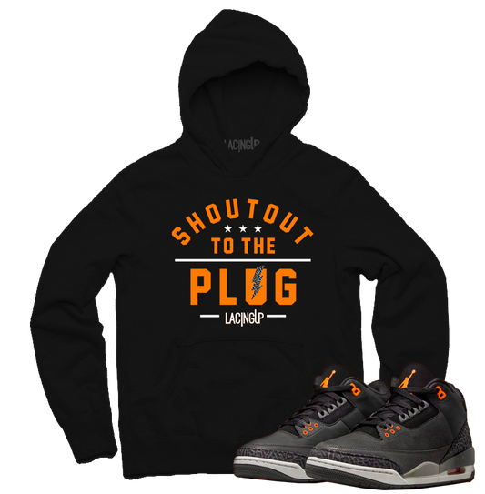 Jordan 3 fear plug black hoodie-Lacing Up