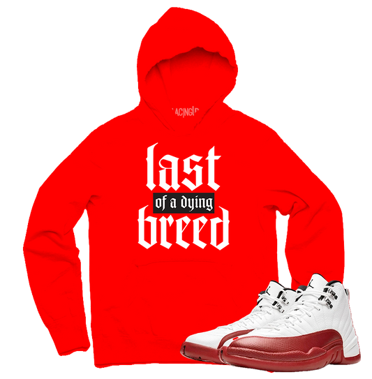 Jordan 12 Cherry breed red hoodie-Lacing Up