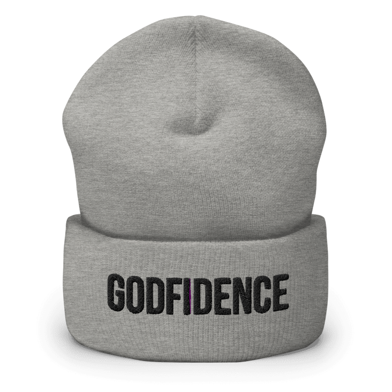 Godfidence grey beanie