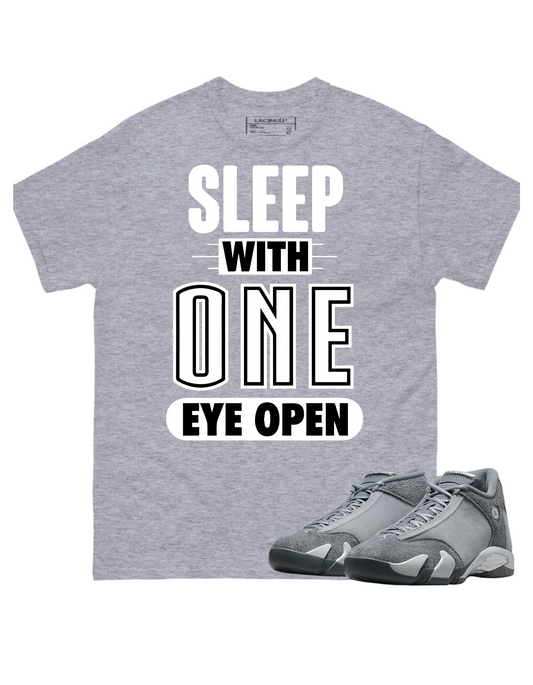 Jordan 14 Flint Grey sleep grey tee-Lacing Up