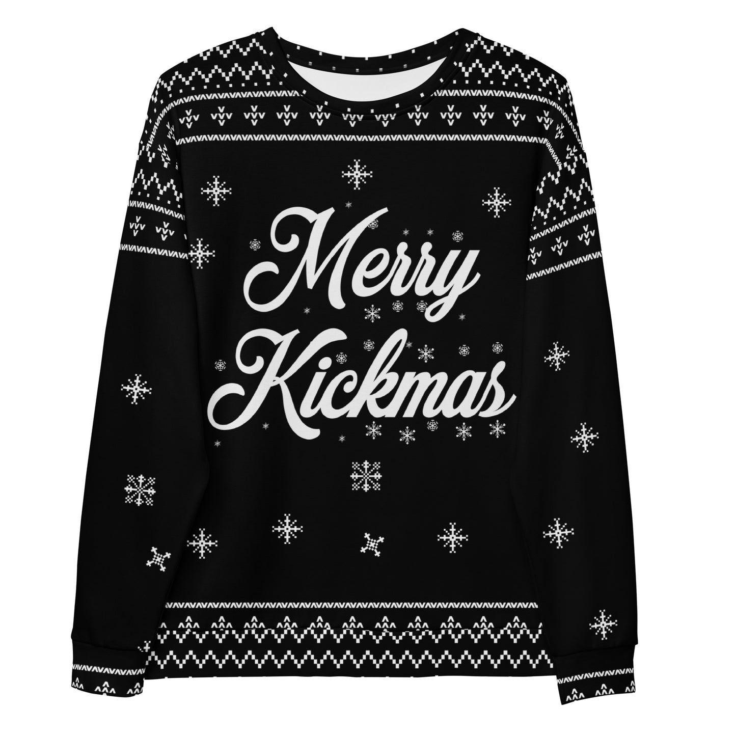 Merry Kickmas Black/white Unisex Sweatshirt