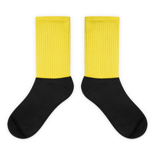 Yellow/black custom socks