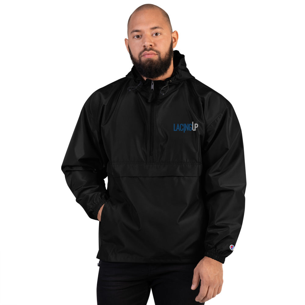 Lacing Up Embroidered Champion Packable Jacket