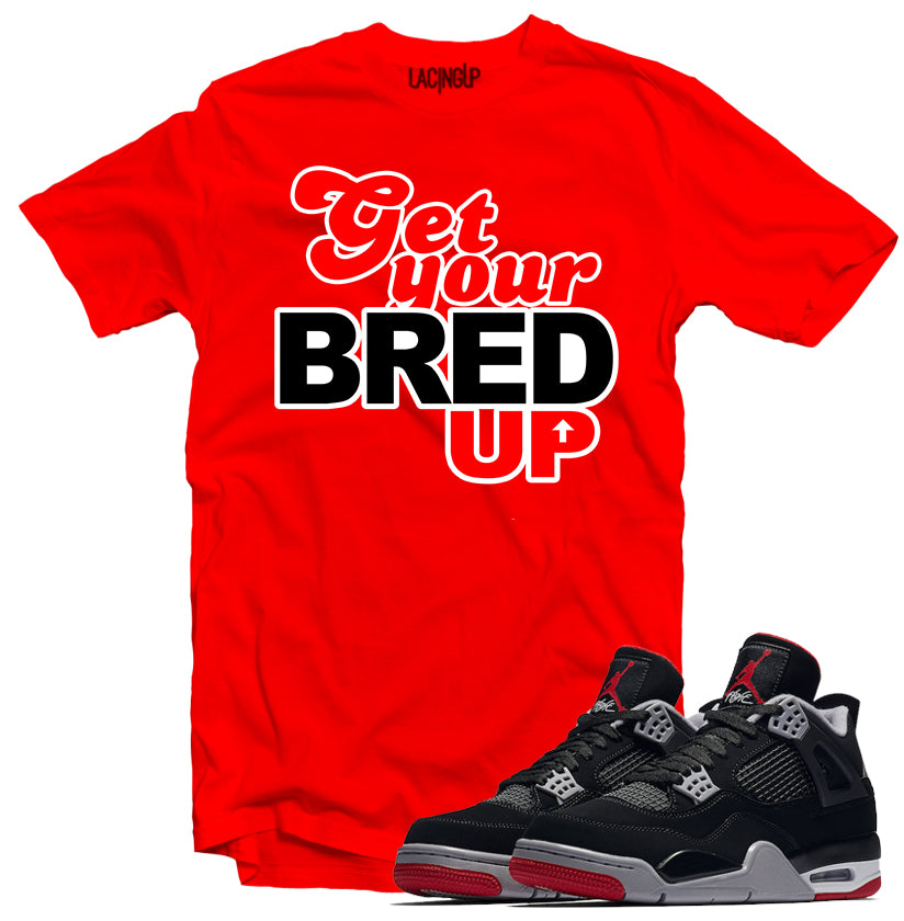 Jordan 4 Reimagined bred up red tee-Lacing Up