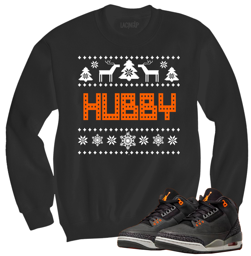 Jordan 3 fear Hubby charcoal grey crewneck sweater-Lacing Up