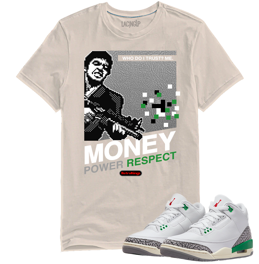 Jordan 3 Lucky green mpr tan tee-Lacing Up