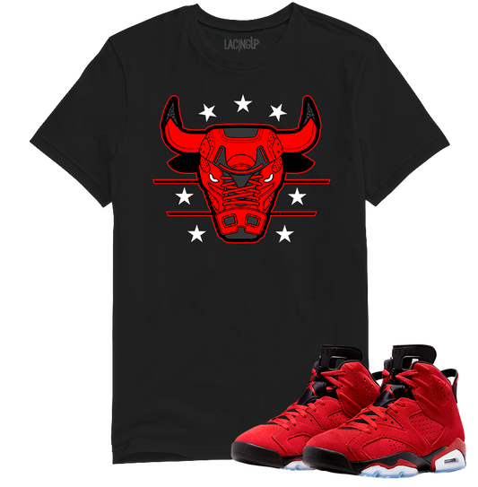 Jordan 6 Toro bravo bull black tee-Lacing Up