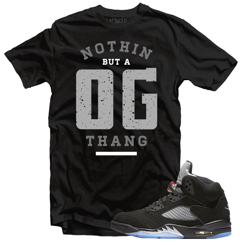 Jordan 5 Metallic Reimagined black tee