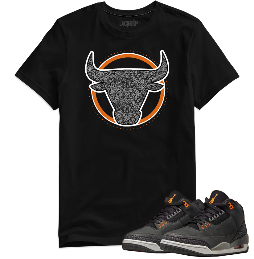 Jordan 3 Fear bull black tee-Lacing Up