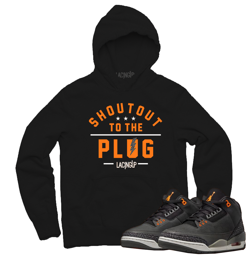 Jordan 3 fear plug black hoodie-Lacing Up
