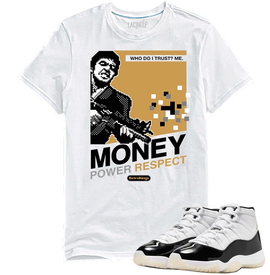 Jordan 11 Gratitude mpr white tee-Lacing Up