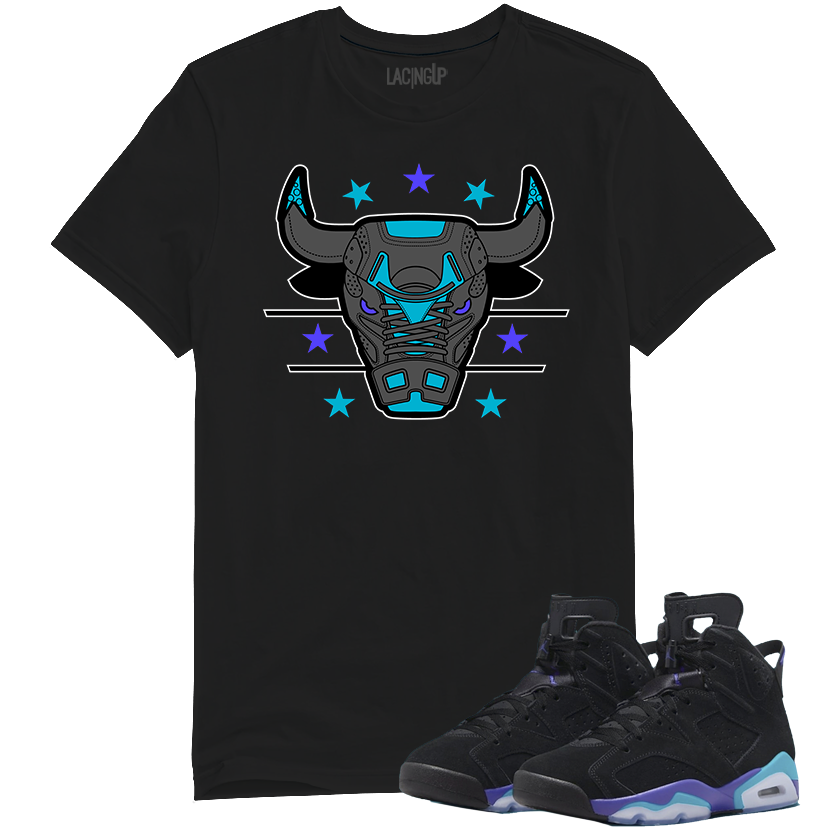 Jordan 6 Aqua bull black tee-Lacing Up