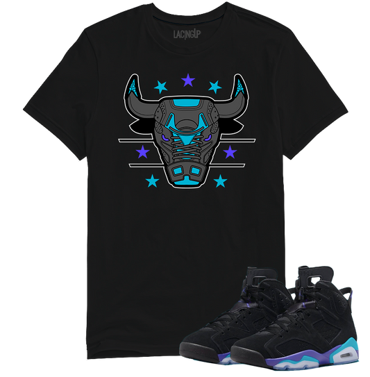 Jordan 6 Aqua bull black tee-Lacing Up