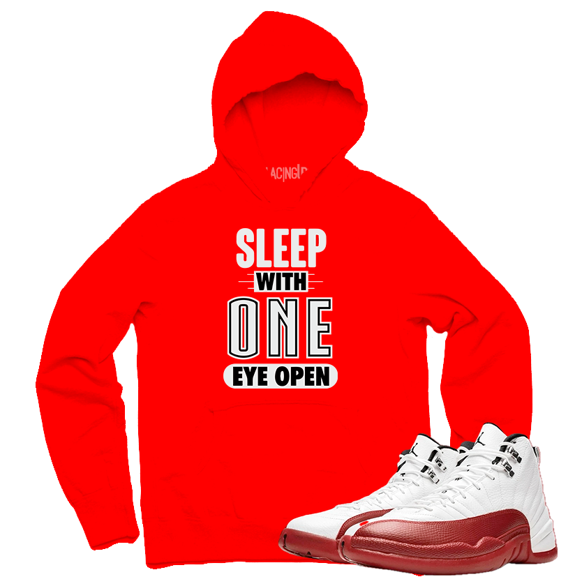Jordan 12 Cherry open red hoodie-Lacing Up
