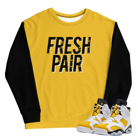 Jordan 6 Yellow Ochre Fresh pair sweater-Lacing Up