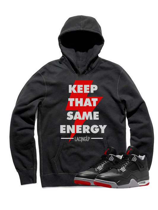 Jordan 4 Reimagined energy black hoodie-Lacing Up