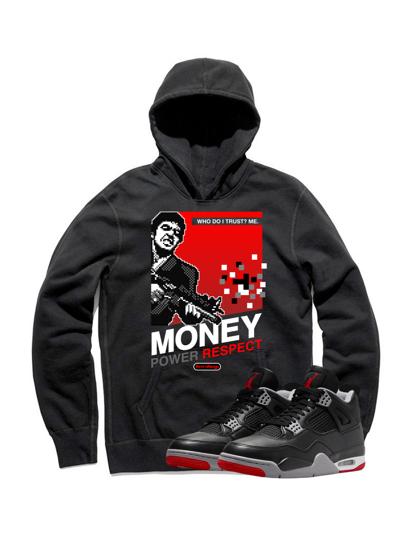 Jordan 4 Reimagined mpr black hoodie-Lacing Up
