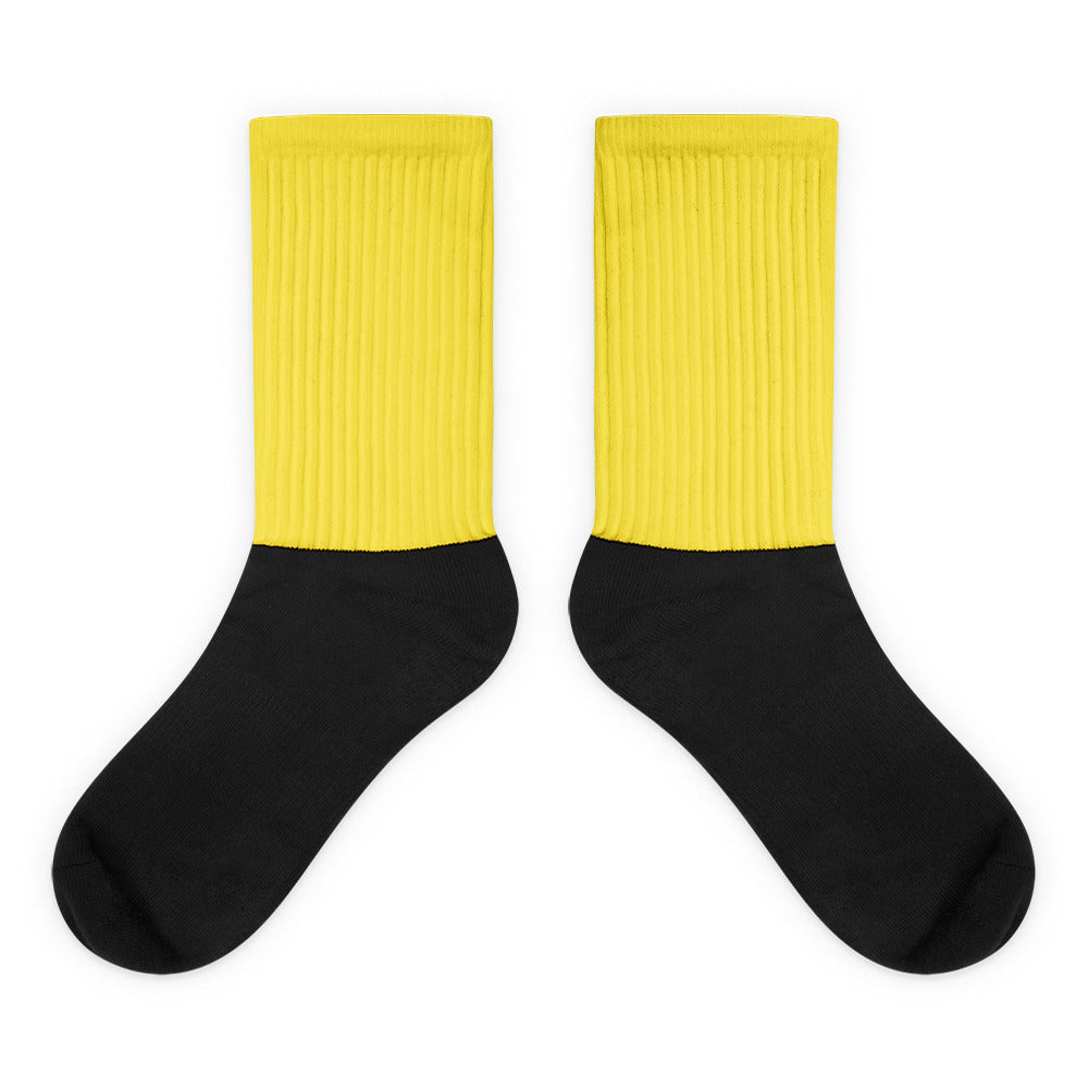 Yellow/black custom socks