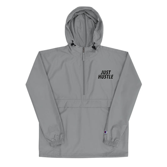 Jordan 12 wolf grey just hustle Embroidered Champion Packable Jacket