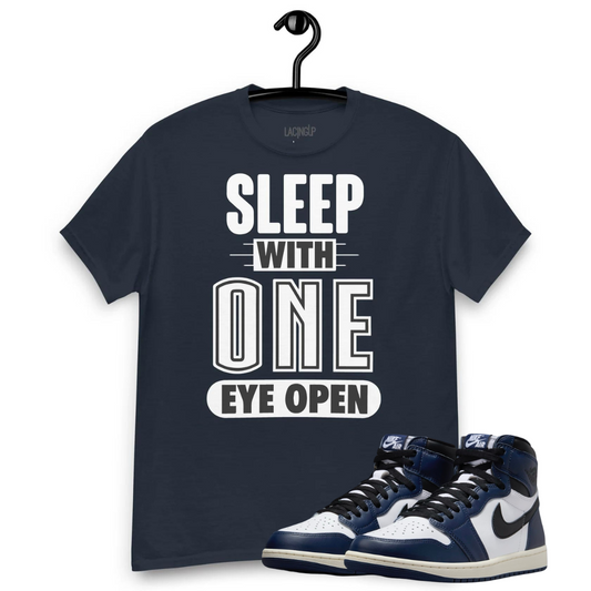 Jordan 1 OG Navy sleep navy blue tee