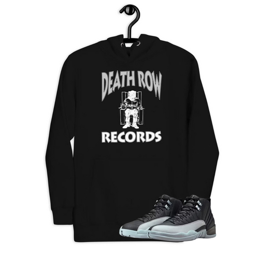 Jordan 12 wolf grey death row black Hoodie