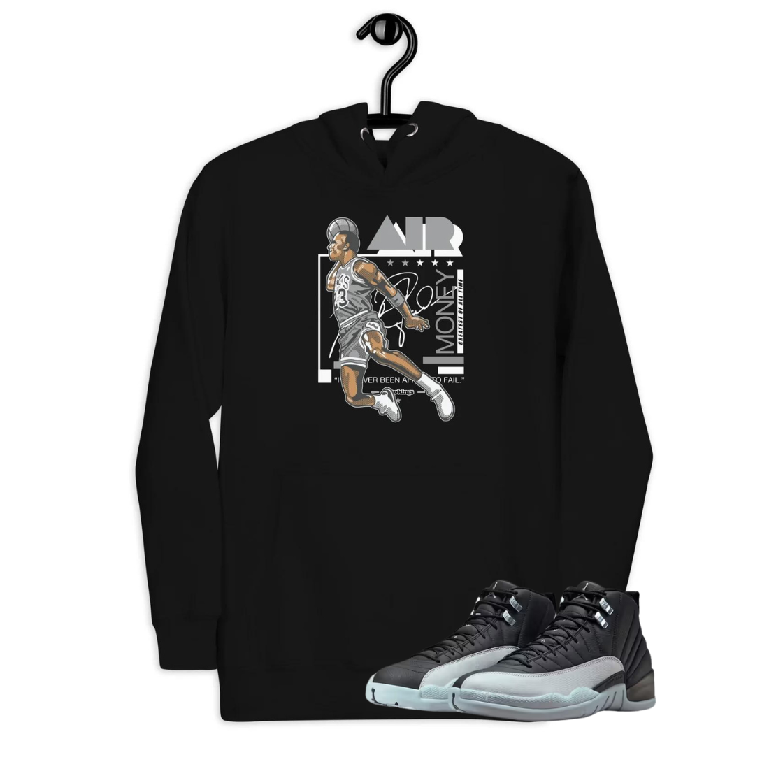 Jordan 12 wolf grey air black Hoodie