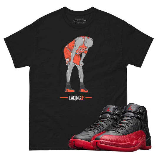 Jordan 12 Flu game break black t-shirt