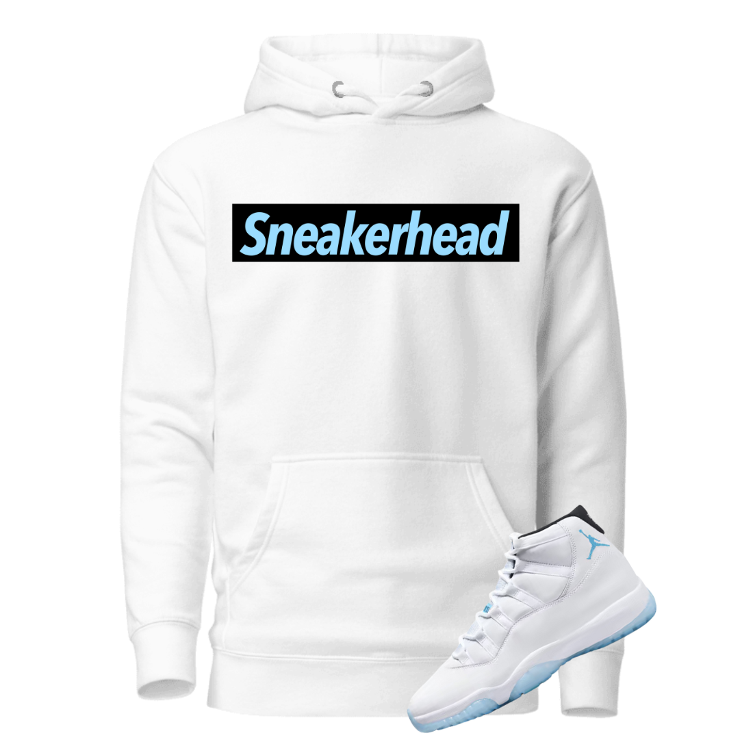 Jordan 11 Columbia sneaker head white hoodie