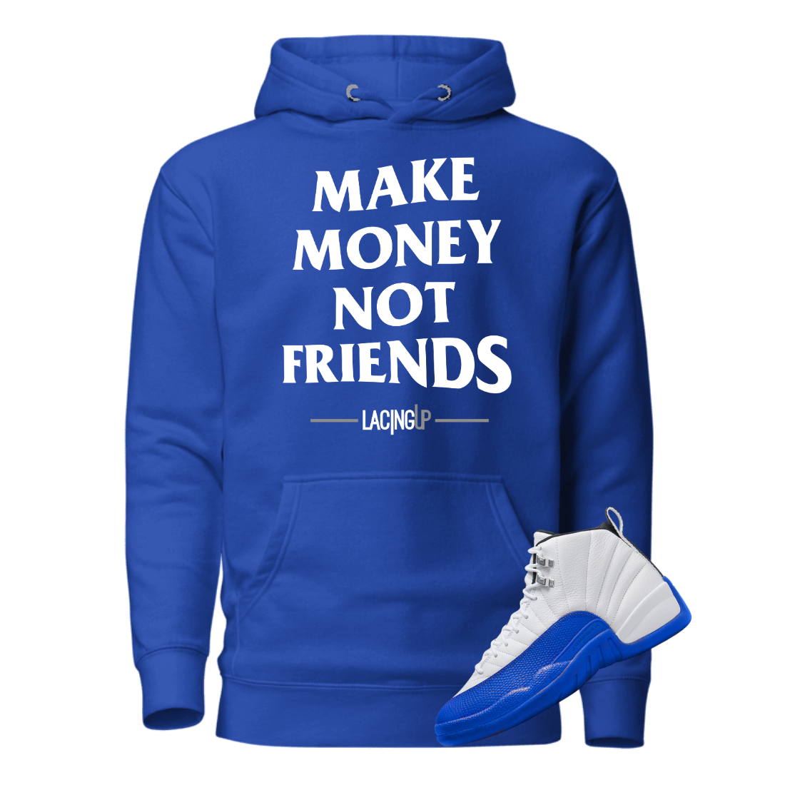 Jordan 12 BlueBerry Make money royal hoodie