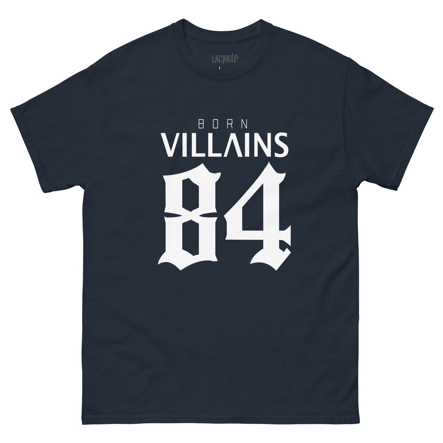 Jordan 1 OG Navy born villians navy blue tee