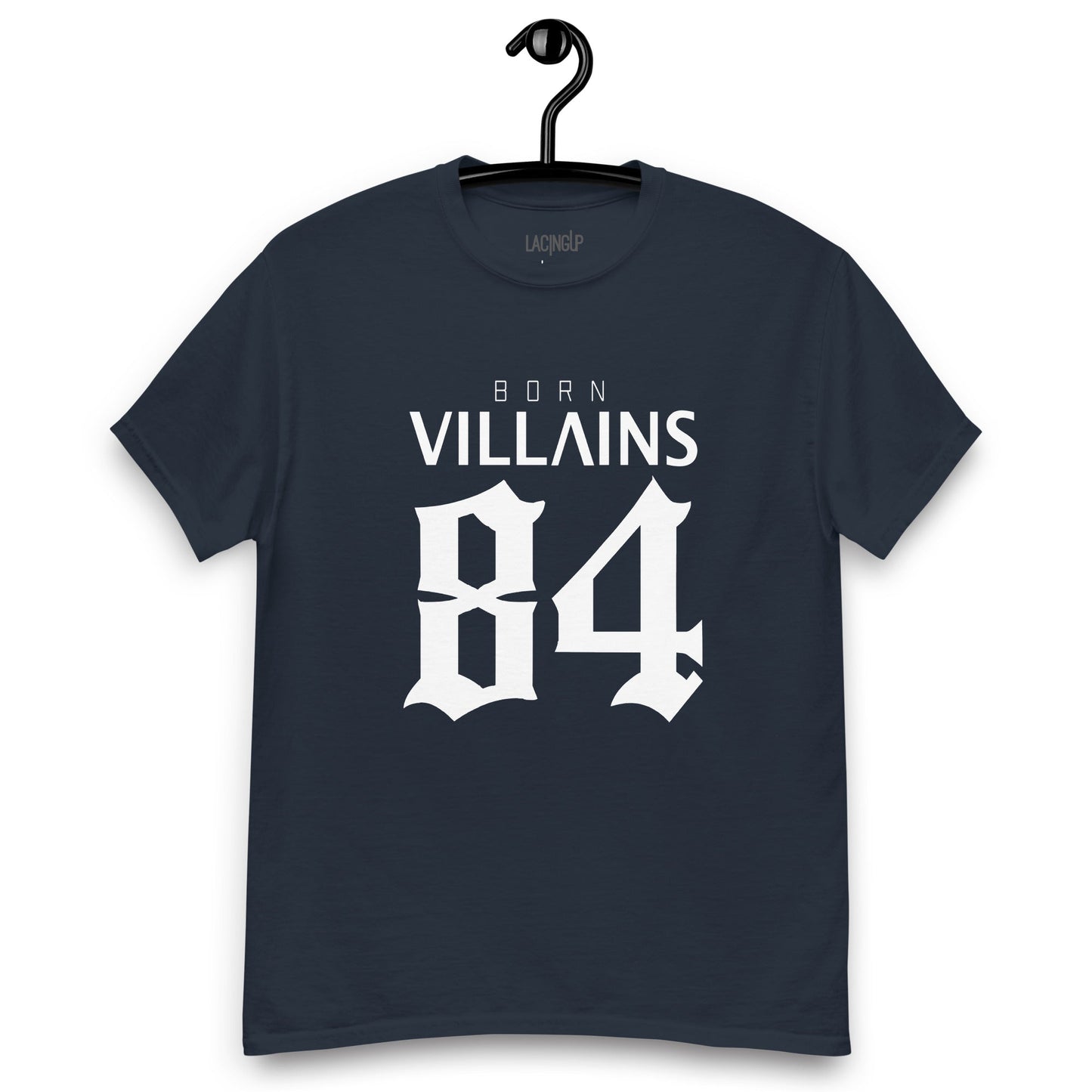 Jordan 1 OG Navy born villians navy blue tee