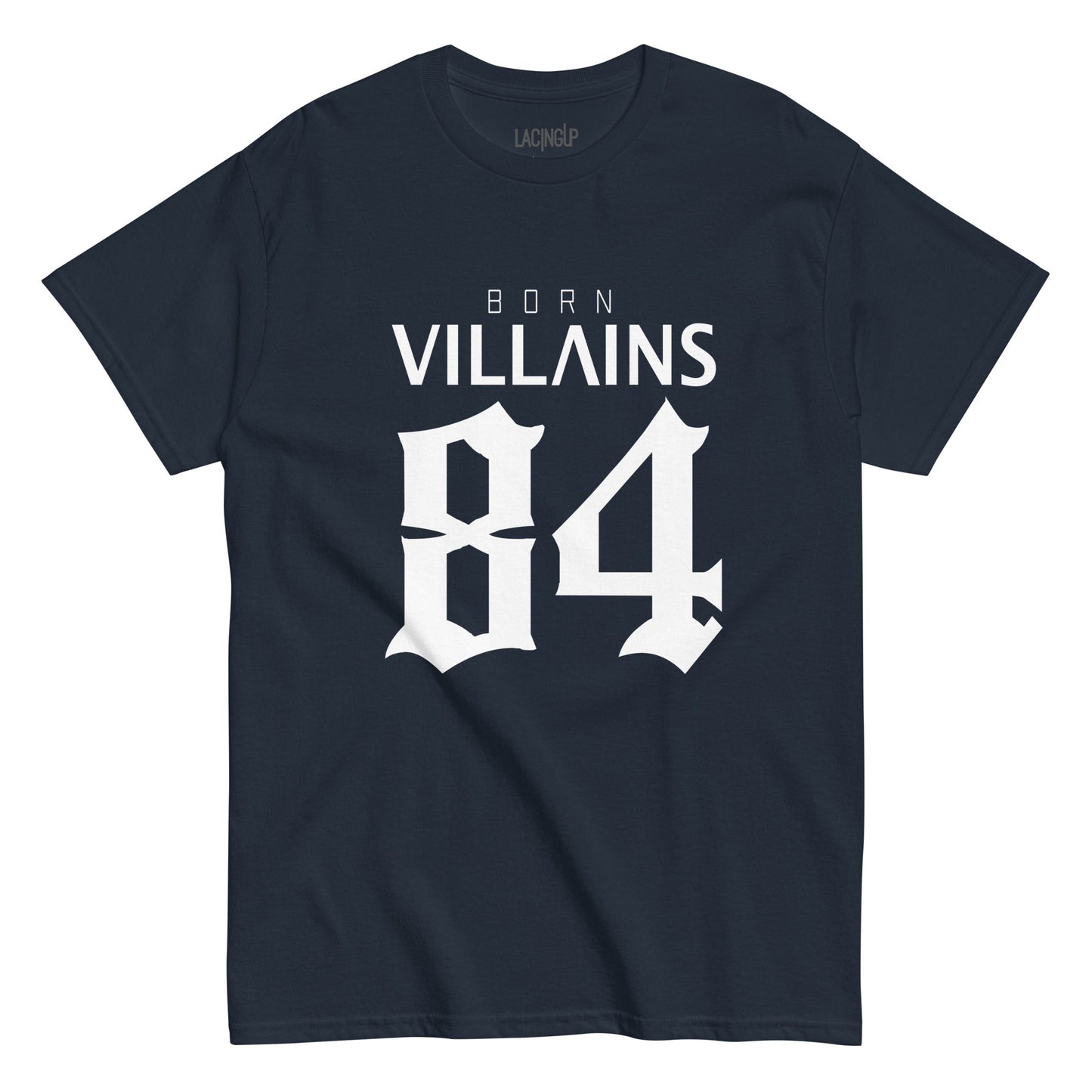 Jordan 1 OG Navy born villians navy blue tee