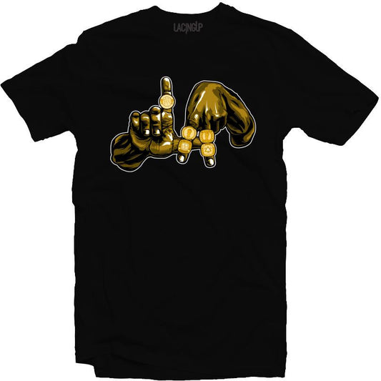 5 rings L.A black tee-Lacing Up - SneakerOutfits