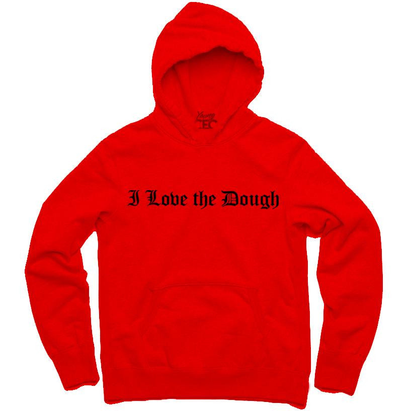 YOUNG CEO-I LOVE THE DOUGH RED HOODIE - SneakerOutfits
