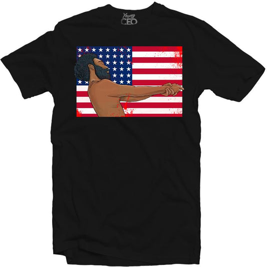 YOUNG CEO-THIS IS AMERICA BLACK TEE - SneakerOutfits
