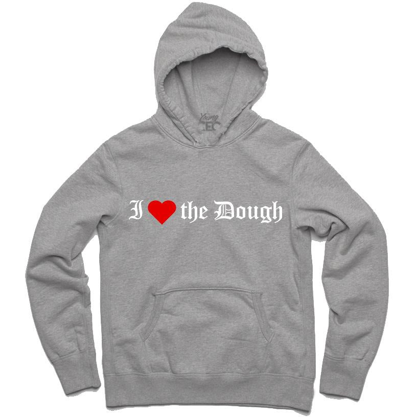 YOUNG CEO-I (HEART) THE DOUGH GRAY HOODIE - SneakerOutfits