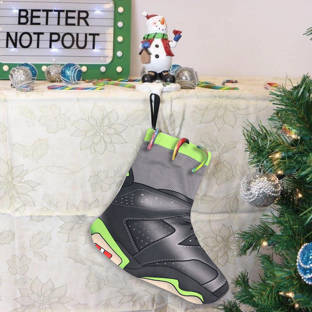 Jordan 6 Electric Green 2021 Christmas Stockings - SneakerOutfits