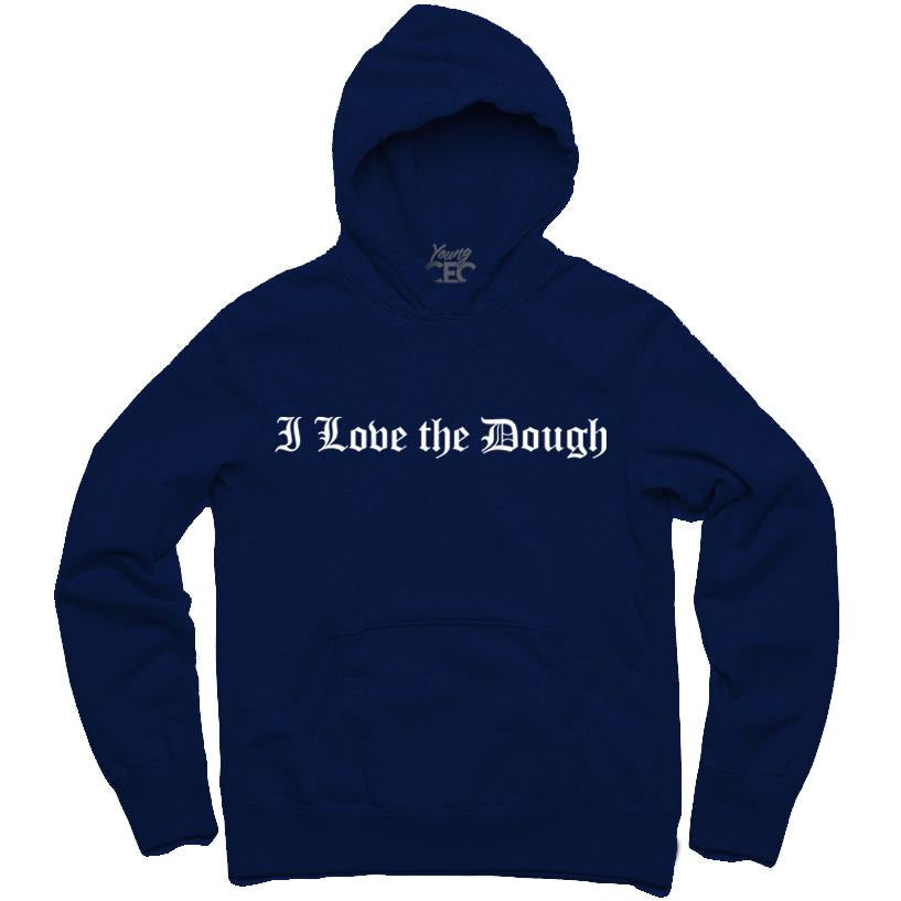 YOUNG CEO-I LOVE THE DOUGH NAVY HOODIE - SneakerOutfits