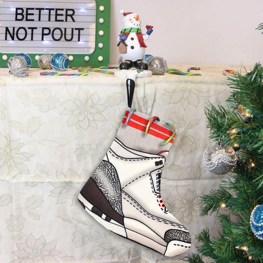 Jordan 3 White Cement 2021 Christmas Stockings - SneakerOutfits