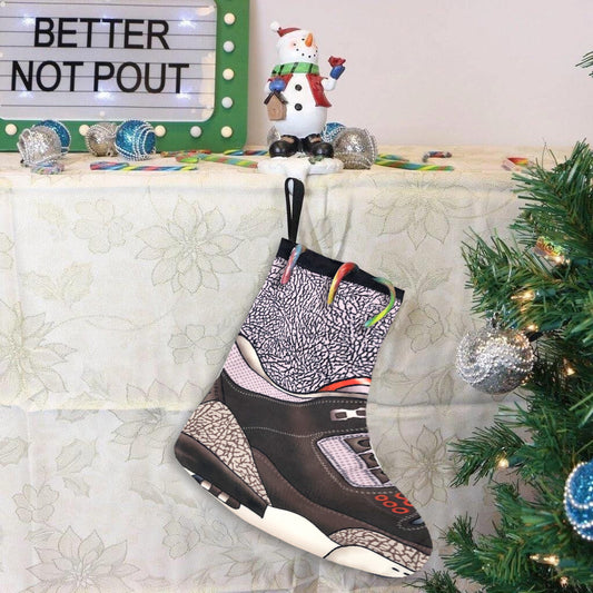 Jordan 3 Black Cement 2021 Christmas Stockings - SneakerOutfits