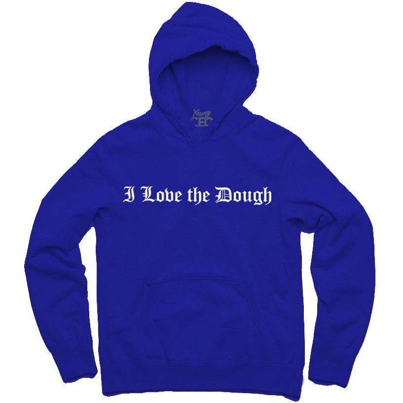 YOUNG CEO-I LOVE THE DOUGH ROYAL BLUE HOODIE - SneakerOutfits