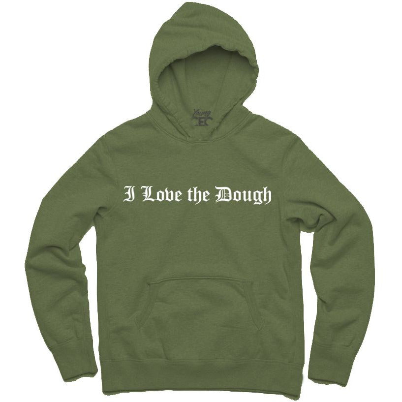 YOUNG CEO-I LOVE THE DOUGH OLIVE HOODIE - SneakerOutfits