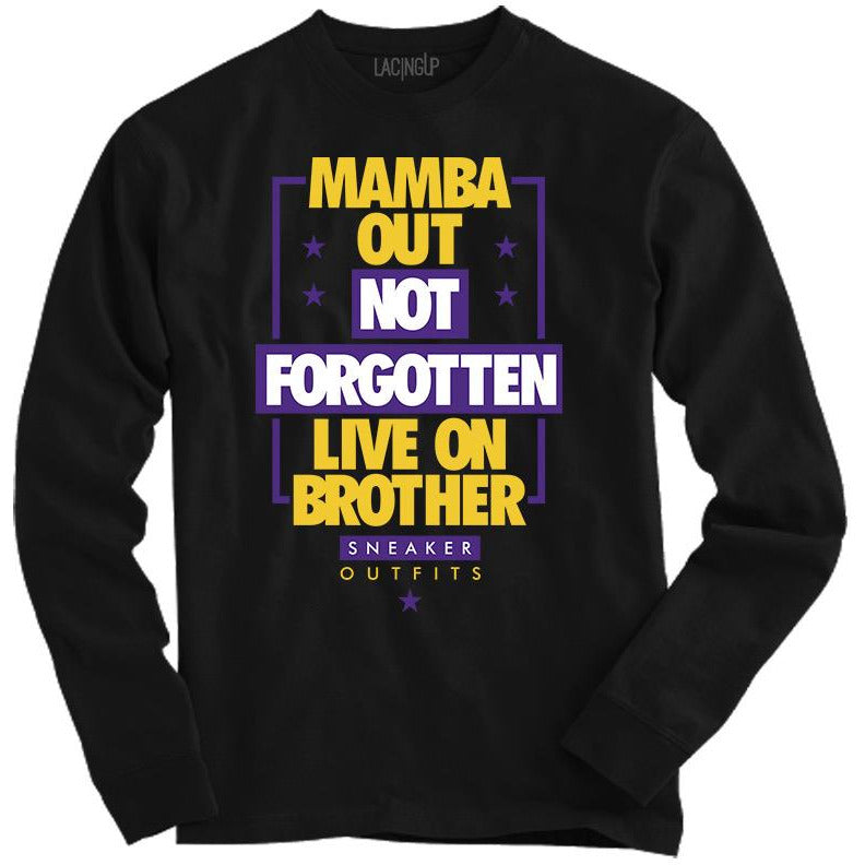 Mamba Out Black Men’s Long Sleeve Shirt - SneakerOutfits