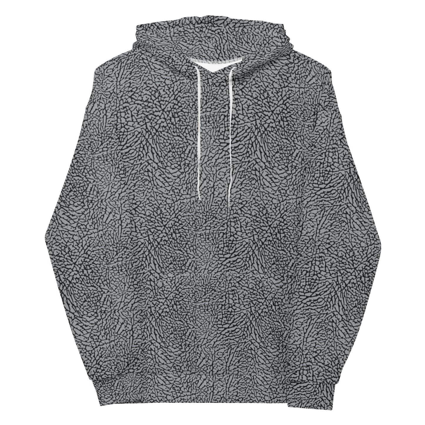 White cement Unisex Hoodie-Lacing Up