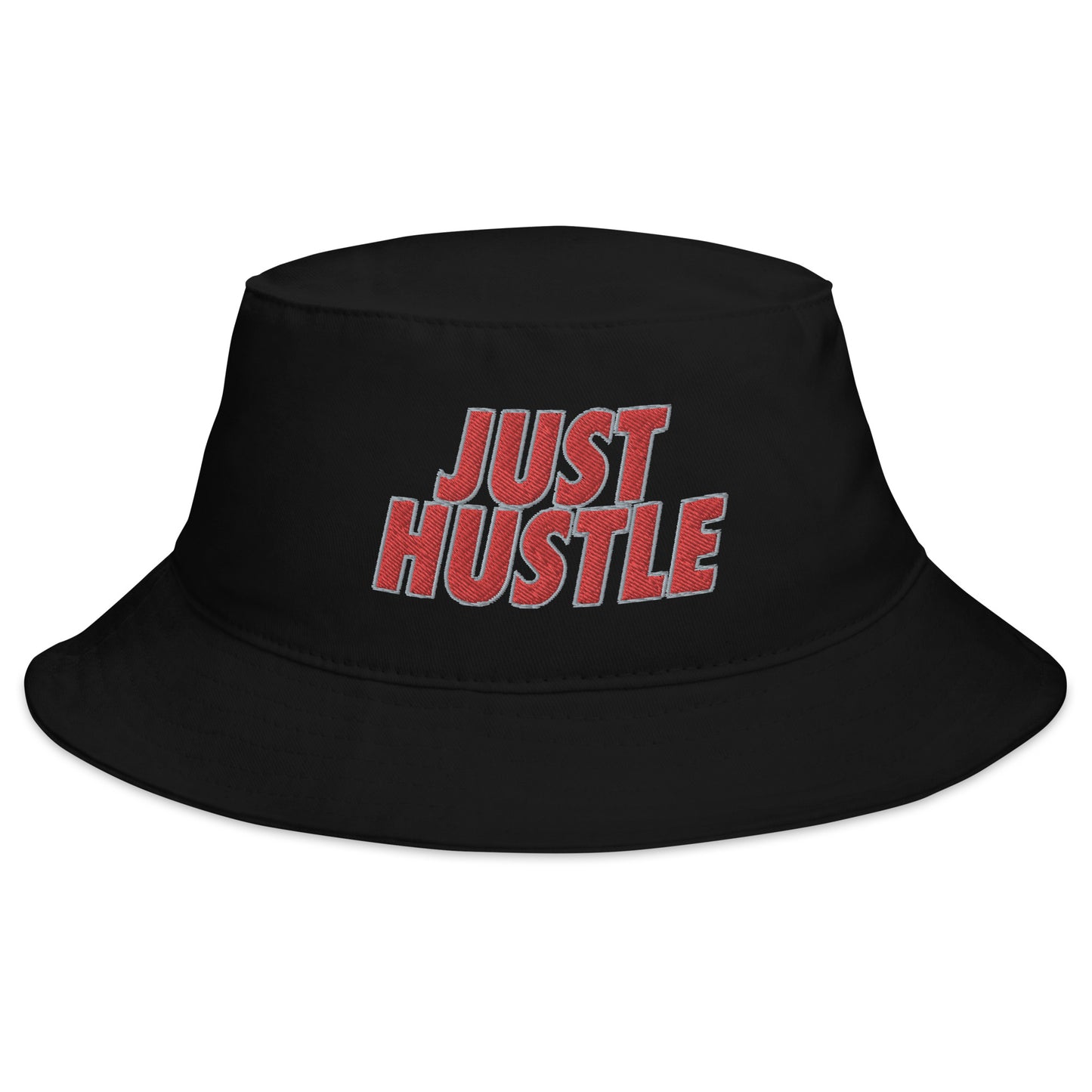 Just Hustle black Bucket Hat