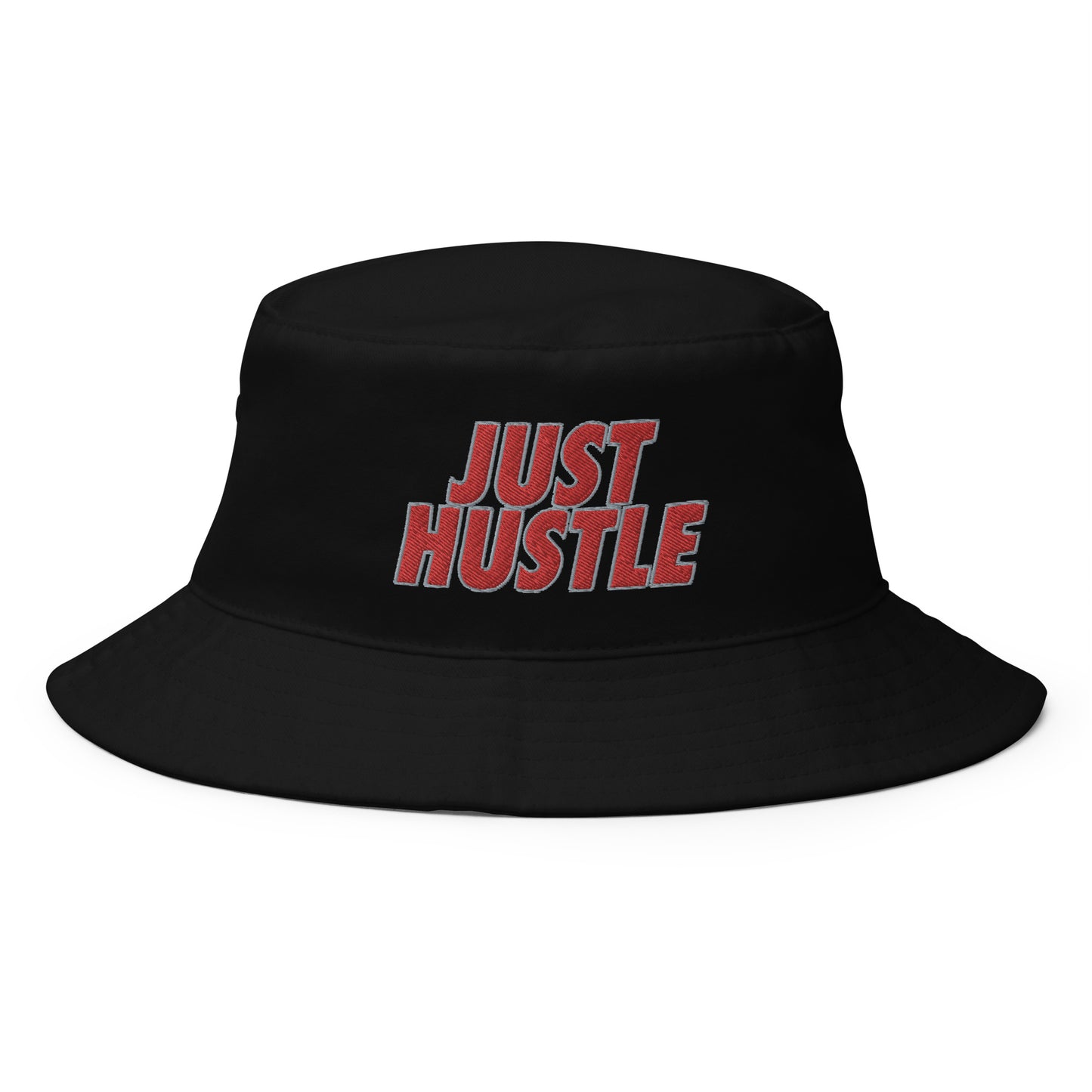 Just Hustle black Bucket Hat