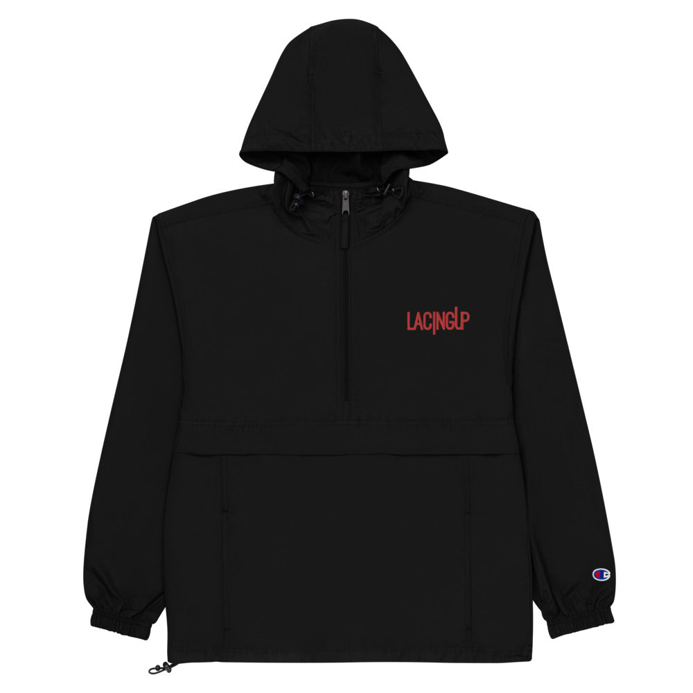 Lacing up X Champion Embroidered  Packable Jacket - SneakerOutfits