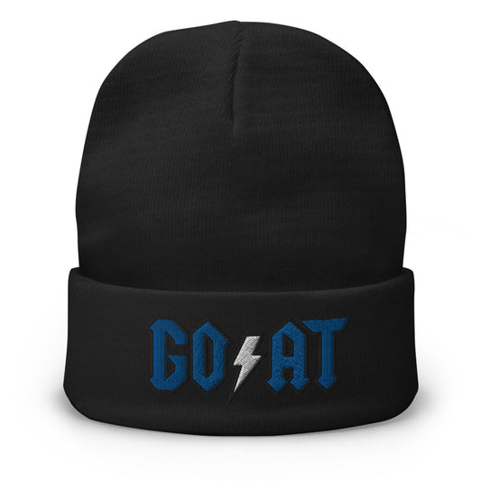 GOAT Black Embroidered Beanie
