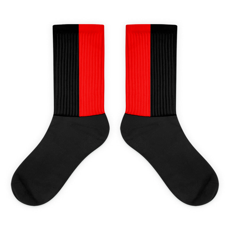Jordan Bred custom socks - SneakerOutfits